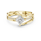 14K Rose Gold Princess-Cut Diamond Engagement Ring