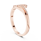 10K White Gold Minimalist Pavé Infinity Bypass Ring