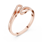 10K White Gold Minimalist Pavé Infinity Bypass Ring