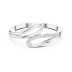 10K White Gold Minimalist Pavé Infinity Bypass Ring