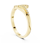 10K White Gold Minimalist Pavé Infinity Bypass Ring
