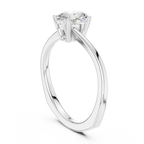 18K Yellow Gold Oval-Cut Diamond Classic High-Profile Solitaire Ring
