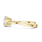 18K Yellow Gold Oval-Cut Diamond Classic High-Profile Solitaire Ring