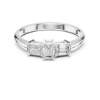 18K Yellow Gold Three-Stone Emerald-Cut Diamond Trinity Ring