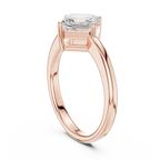18K Rose Gold Asscher-Cut Diamond Solitaire Engagement Ring