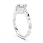 18K Rose Gold Asscher-Cut Diamond Solitaire Engagement Ring