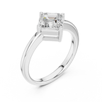 18K Rose Gold Asscher-Cut Diamond Solitaire Engagement Ring