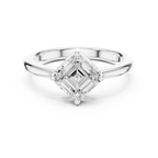 18K Rose Gold Asscher-Cut Diamond Solitaire Engagement Ring