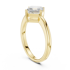 18K Rose Gold Asscher-Cut Diamond Solitaire Engagement Ring