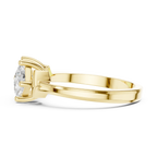 18K Yellow Gold Toi et Moi Dual Princess-Cut Diamond Ring