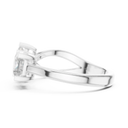 14K Rose Gold Toi et Moi Dual Dual Stone Bypass Princess-Cut Diamond Ring