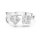 14K Rose Gold Toi et Moi Dual Dual Stone Bypass Princess-Cut Diamond Ring
