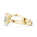 14K Rose Gold Toi et Moi Dual Dual Stone Bypass Princess-Cut Diamond Ring
