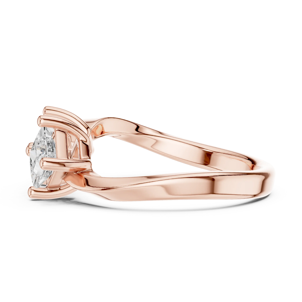 14K White Gold Toi et Moi Dual Princess-Cut Diamond Ring