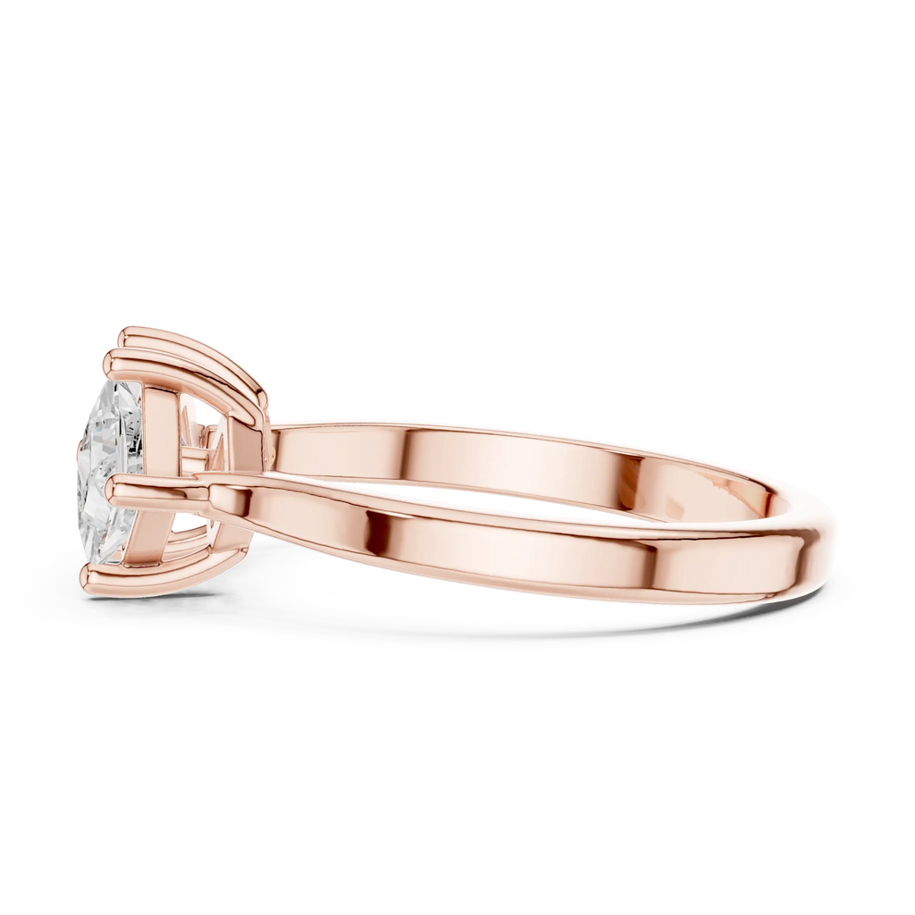 18K Rose Gold Toi et Moi Dual Princess-Cut Diamond Ring