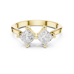 18K Rose Gold Toi et Moi Dual Princess-Cut Diamond Ring