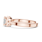 10K Rose Gold Princess-Cut Square Halo Diamond Ring