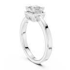 10K Rose Gold Princess-Cut Square Halo Diamond Ring