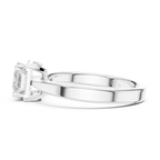 10K Rose Gold Princess-Cut Square Halo Diamond Ring