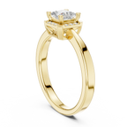 10K Rose Gold Princess-Cut Square Halo Diamond Ring