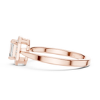 14K White Gold Emerald-Cut Octagon Halo Diamond Engagement Ring