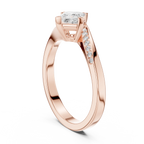 10K Yellow Gold Princess-Cut Pavé Bypass Lab Grown Diamond Ring