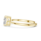 14K White Gold Cushion-Cut Diamond Minimalist Solitaire Engagement Ring