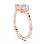 10K Yellow Gold Princess-Cut Moissanite Diamond Engagement Ring