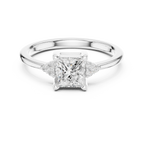 10K Yellow Gold Princess-Cut Moissanite Diamond Engagement Ring