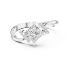 14K Yellow Gold Kite-Set Princess-Cut Diamond Engagement Ring
