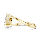 14K Yellow Gold Kite-Set Princess-Cut Diamond Engagement Ring