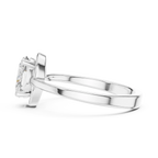 10K White Gold Oval-Cut Minimalist Solitaire Diamond Engagement Ring