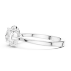 14K White Gold Marquise-Cut Diamond Engagement Winged Pavé Ring