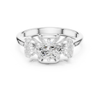 14K White Gold Marquise-Cut Diamond Engagement Winged Pavé Ring