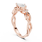 10K Yellow Gold Marquise-Cut Diamond Engagement Infinity Vine Ring