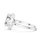 18K Yellow Gold Marquise-Cut Diamond V-Halo Split-Shank Engagement Ring