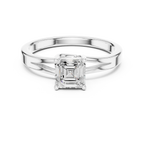 14K Yellow Gold Emerald-Square Diamond Engagement Ring