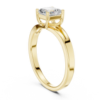 14K Yellow Gold Emerald-Square Diamond Engagement Ring