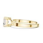14K Yellow Gold Emerald-Square Diamond Engagement Ring