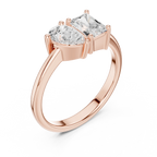 14K White Gold Two-Stone Lab Grown Diamond Engagement Ring