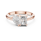 14K White Gold Two-Stone Lab Grown Diamond Engagement Ring