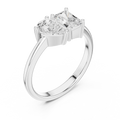 14K White Gold Two-Stone Lab Grown Diamond Engagement Ring