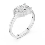 14K White Gold Two-Stone Lab Grown Diamond Engagement Ring