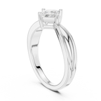 18K Rose Gold Princess-Cut Split-Shank Diamond Engagement Ring