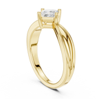 18K Rose Gold Princess-Cut Split-Shank Diamond Engagement Ring