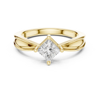 18K Rose Gold Princess-Cut Split-Shank Diamond Engagement Ring