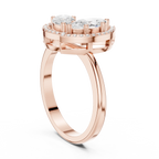 18K Yellow Gold Marquise and Pear-Cut Diamond Engagement Ring