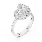 18K Yellow Gold Marquise and Pear-Cut Diamond Engagement Ring