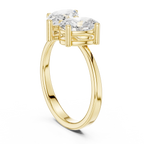 14K White Gold Marquise & Oval Two-Stone Diamond Engagement Ring