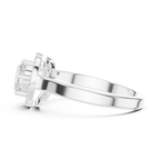 10K White Gold Two-Stone Halo Toi et Moi Diamond Engagement Ring